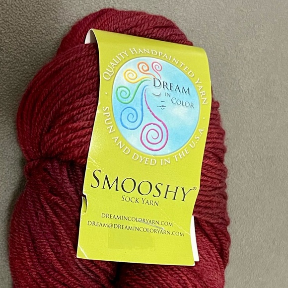 Dream in Color Smooshy Yarn in Deep Red - Picture 4 of 5